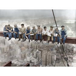 New York Construction Workers Lunching on a Crossbeam
